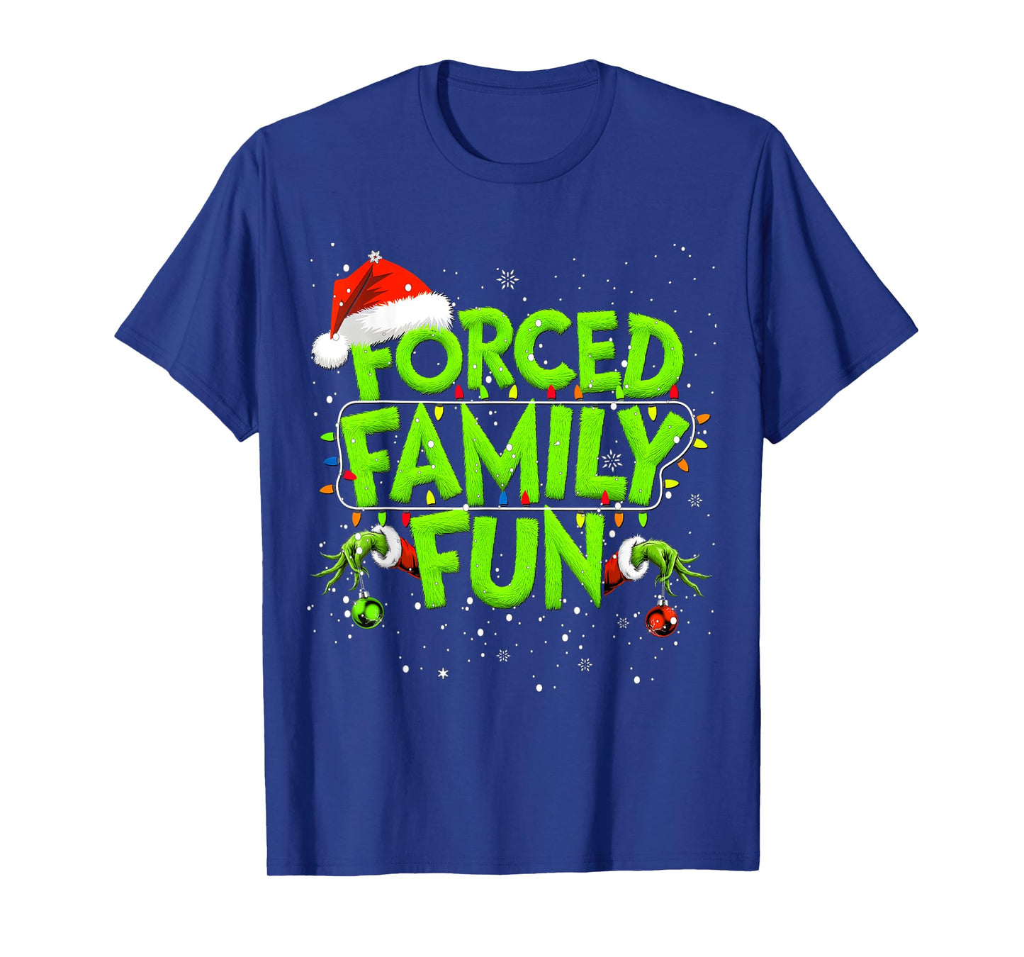 Forced Family Fun Christmas Shirts Matching Family Pajama T-Shirt