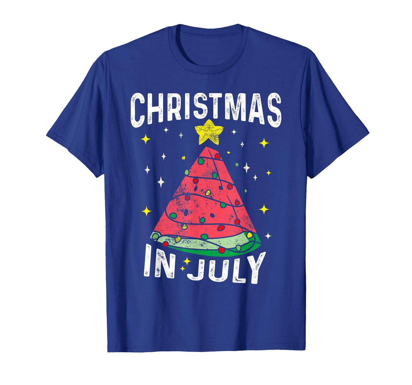 Xmas In July Watermelon Tree Funny Summer Christmas July T-Shirt