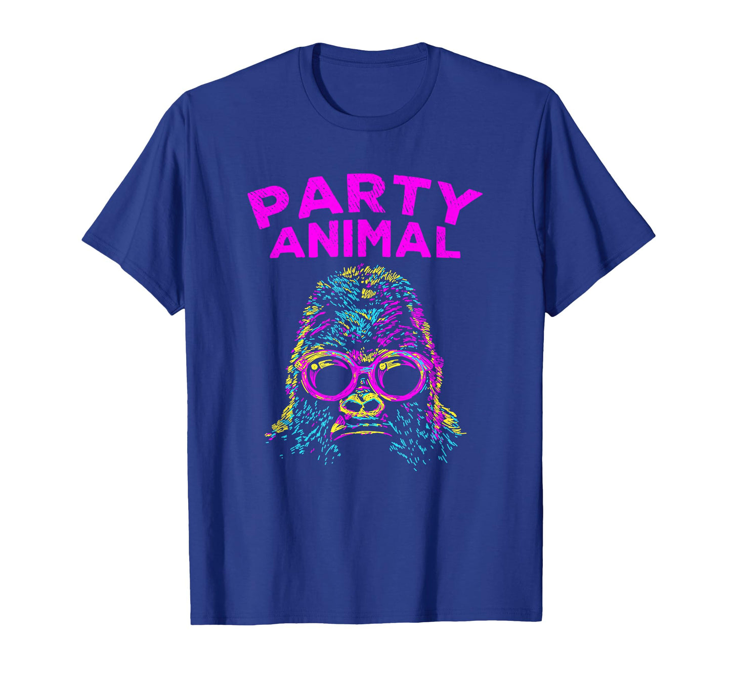 Cute Gorilla Party Animal Lover Colorful Monkey T-Shirt