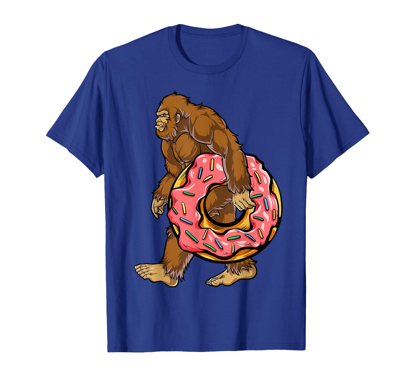 Bigfoot Funny Boys Men Sasquatch Doughnut Food Lovers T-Shirt