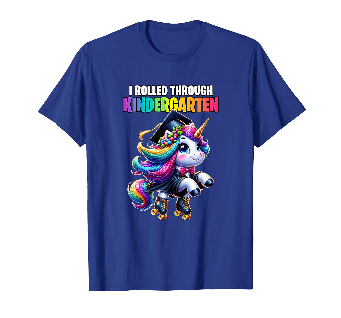 Graduation Kindergarten Unicorn Roller Skate Girls Grad T-Shirt