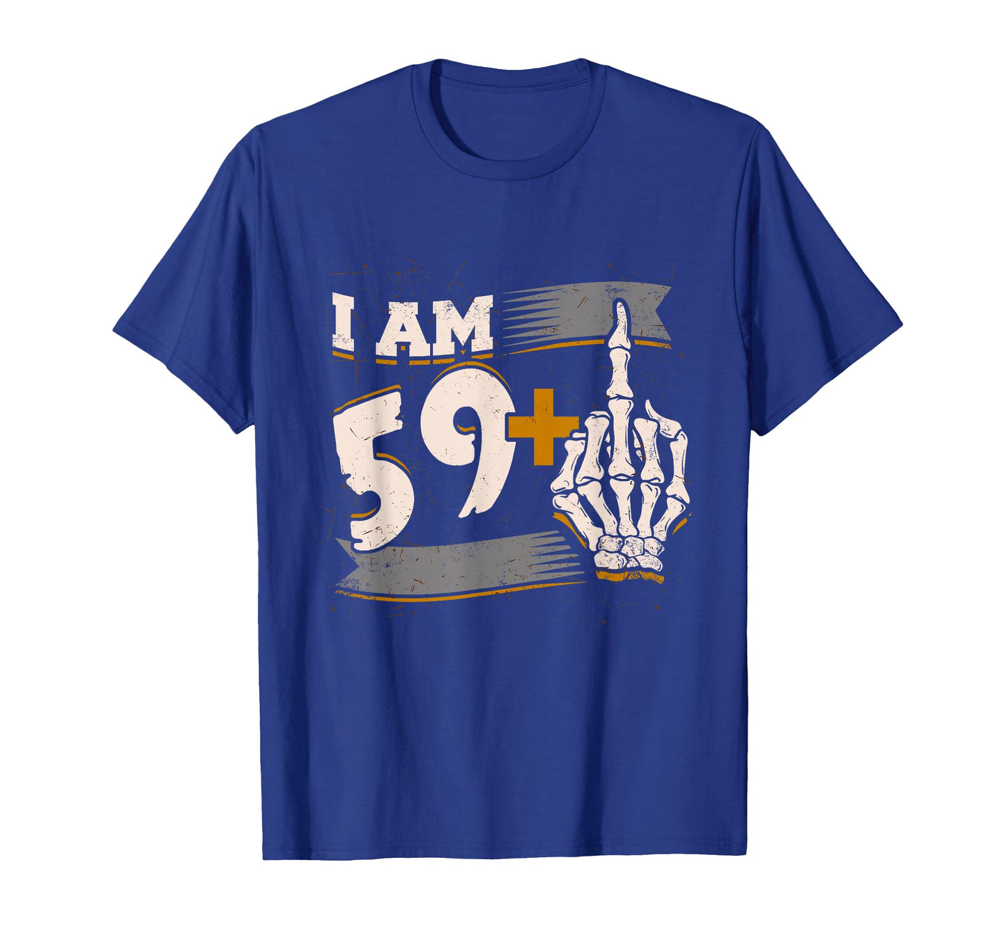 I Am 59 Plus Middle Finger Skeleton Bone 60th Birthday Shirt