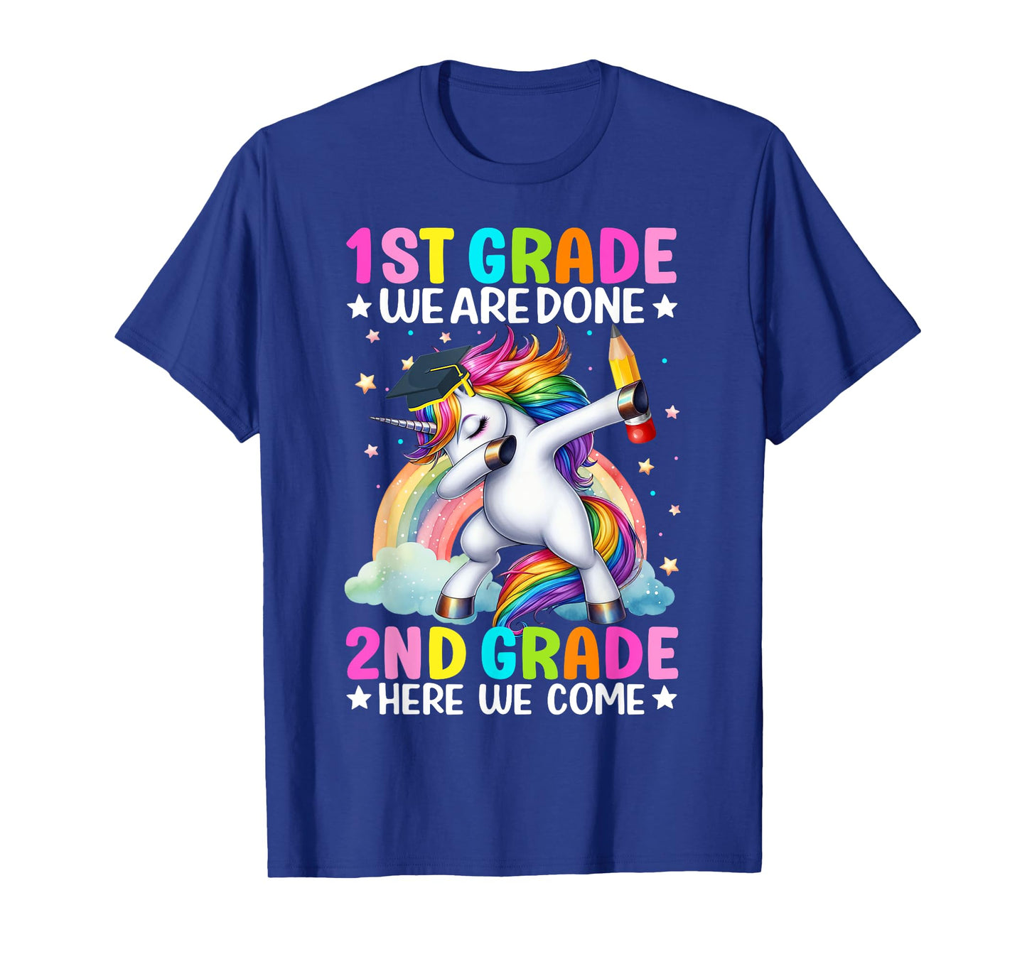 Kids 1st Grade We Are Done 2nd Grade Here We Come Unicorn T-Shirt