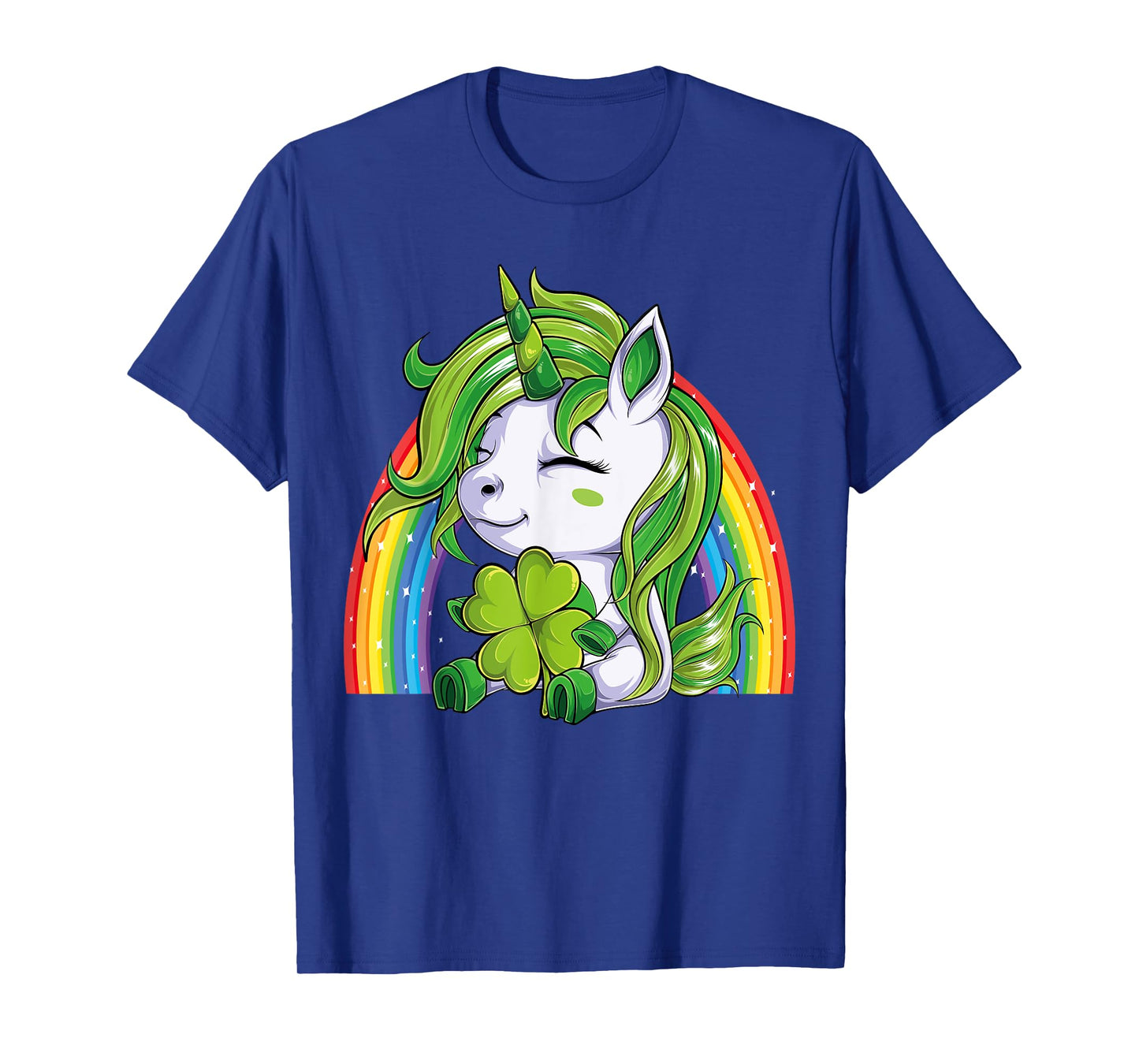 Unicorn Happy St Patricks Day Irish Rainbow Shamrock Kids T-Shirt