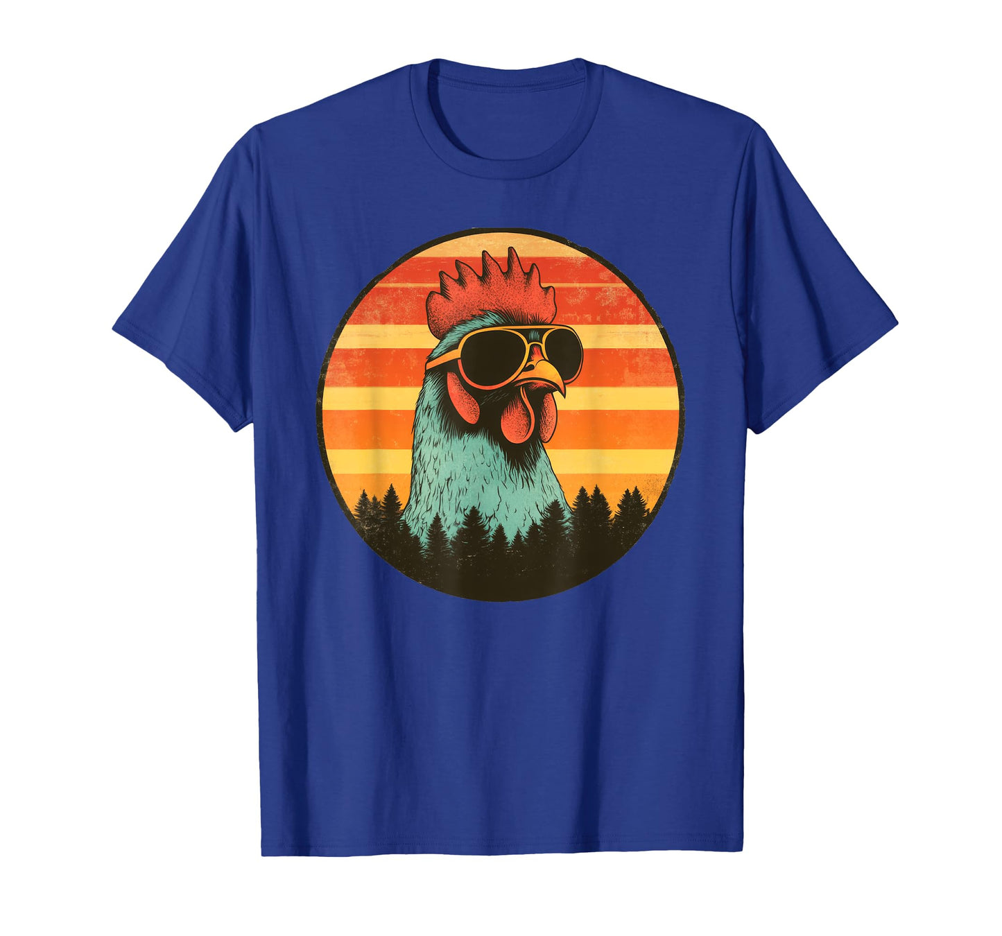 Vintage Chicken Wearing Sunglasses Retro T-Shirt