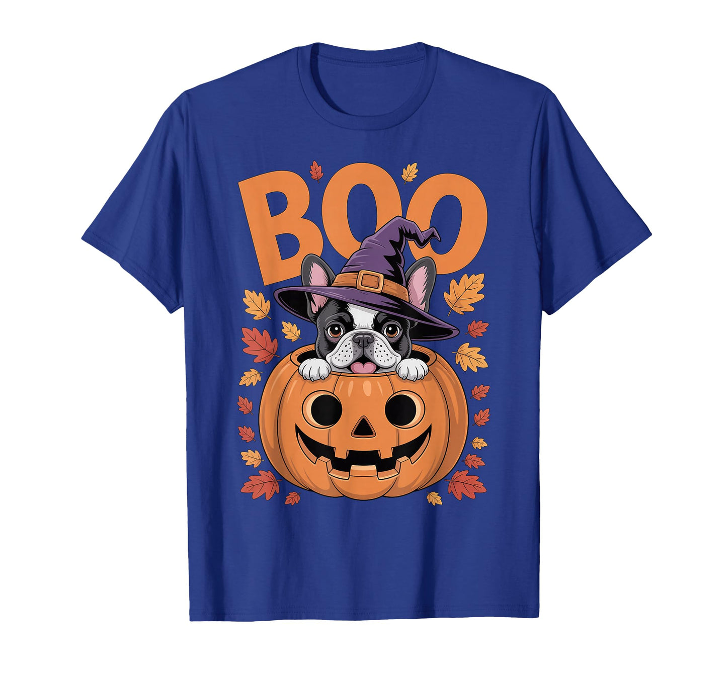 Frenchie Costume on Pumpkin Halloween French Bulldog T-Shirt