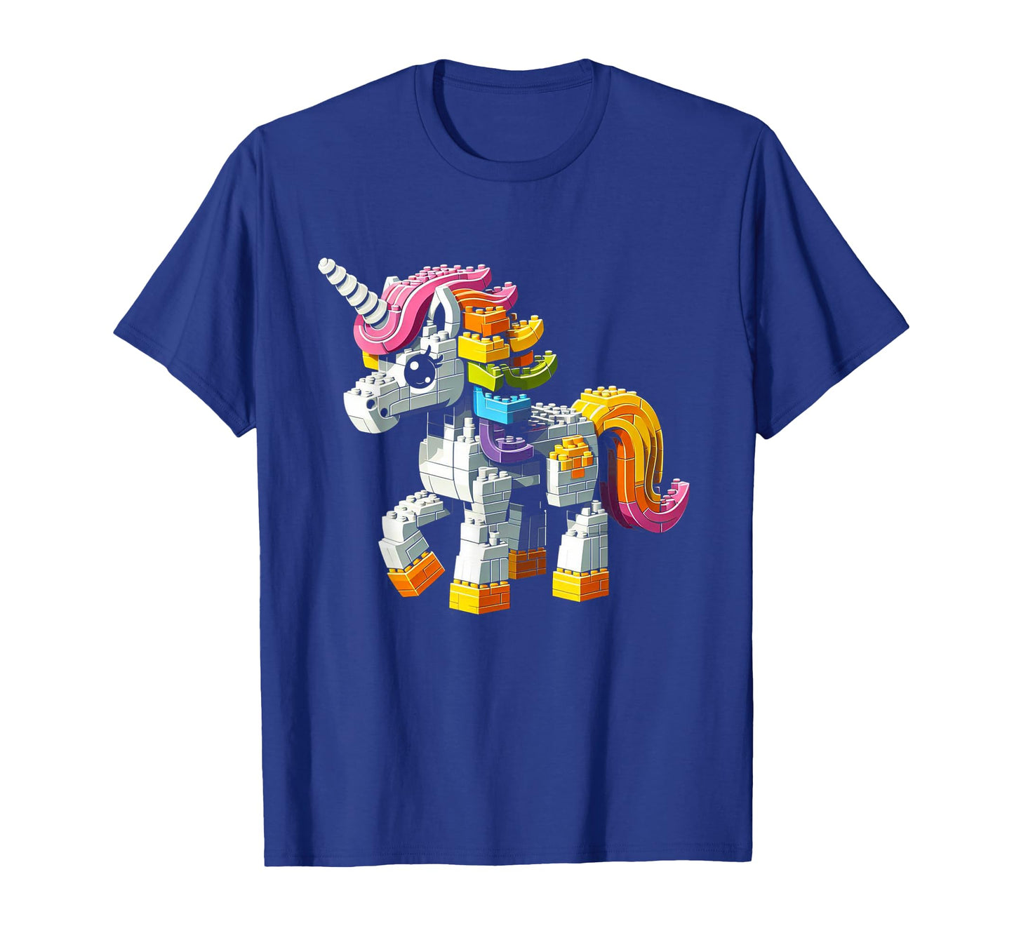 Block Building Unicorn Lover Master Builder Bricks T-Shirt