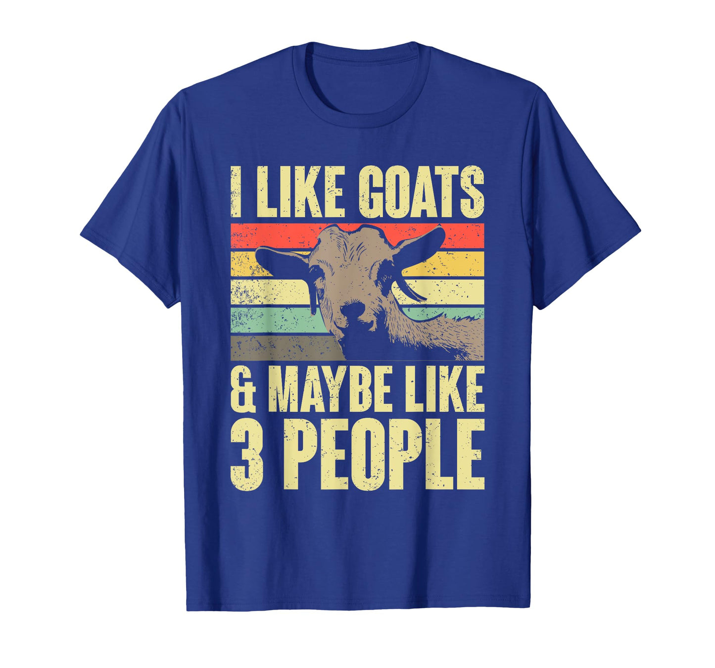 I Like Goats And Maybe Like 3 People Retro Farm Animal Goat T-Shirt