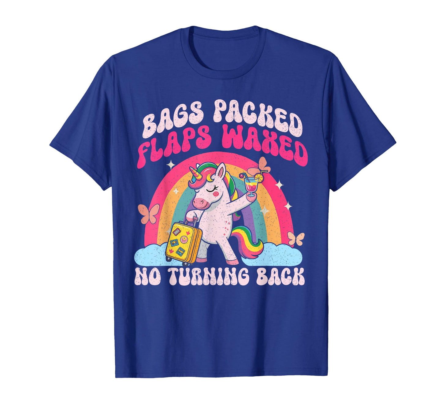 Funny Unicorn Inappropriate Dirty Bags Packed Flaps Waxed T-Shirt