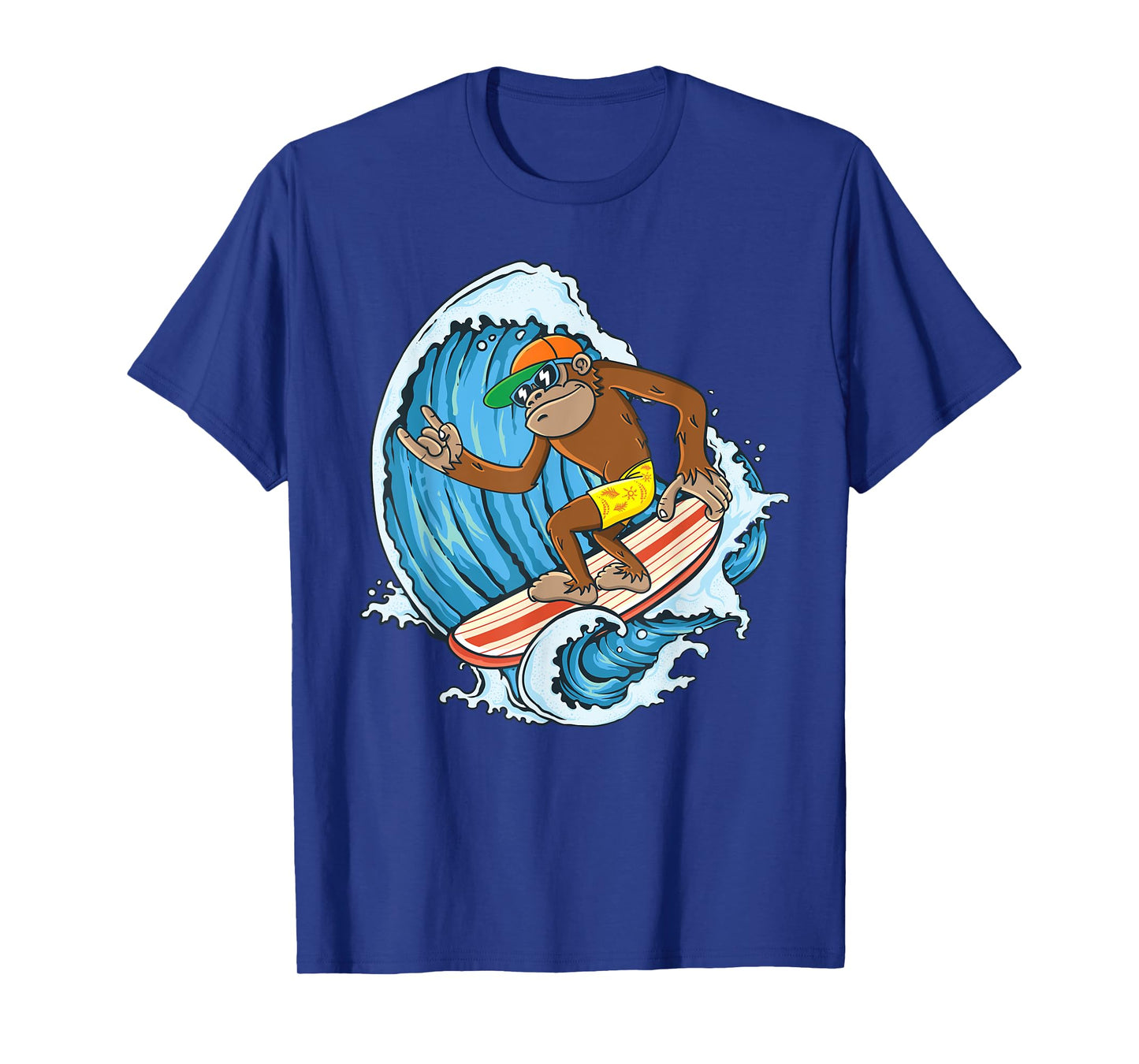 Retro Surfboard Boys Kids Surfboarders Cute Surfing Monkey T-Shirt