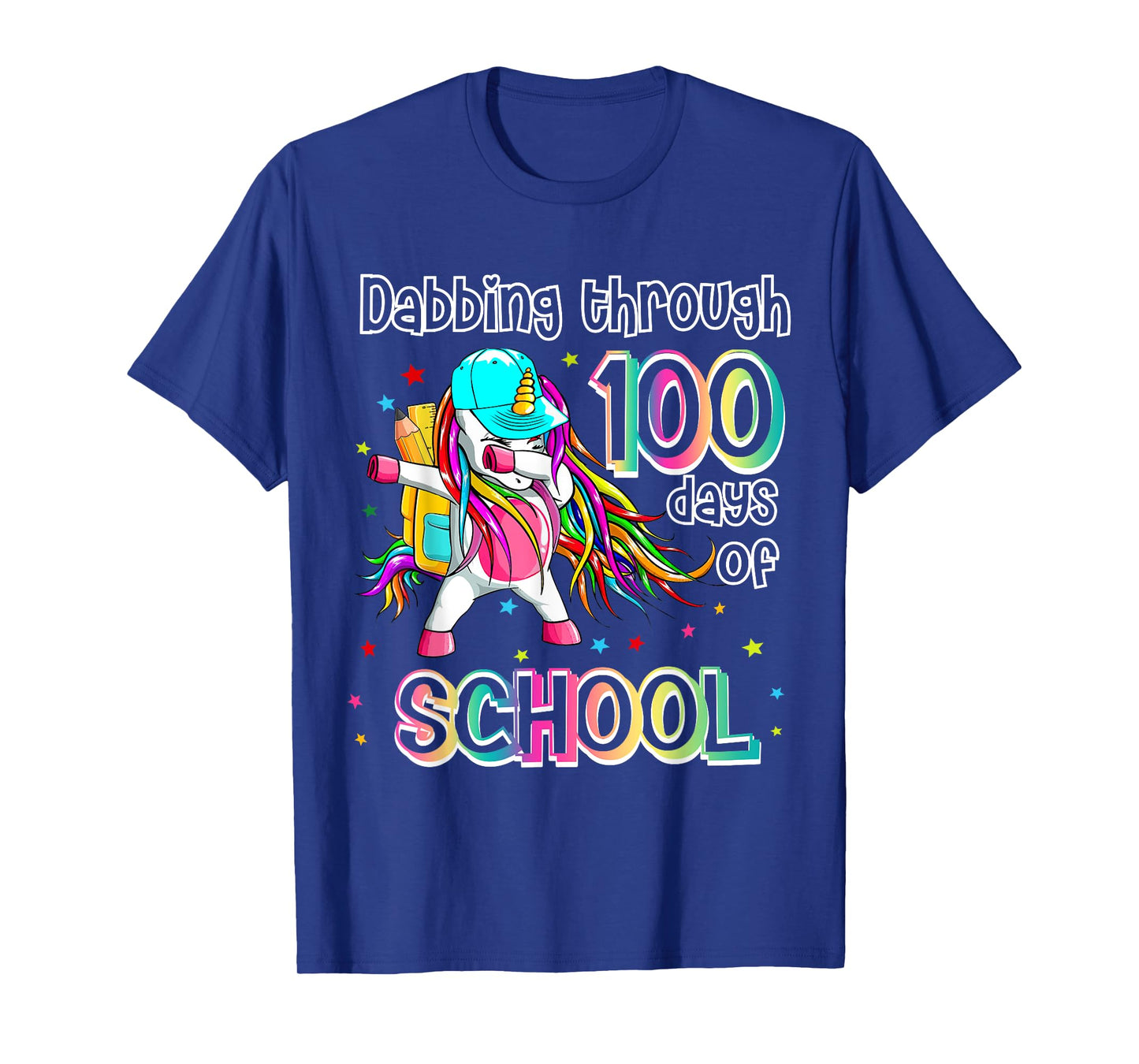 Dabbing Unicorn 100th Day Of School 100 days of school Girls T-Shirt