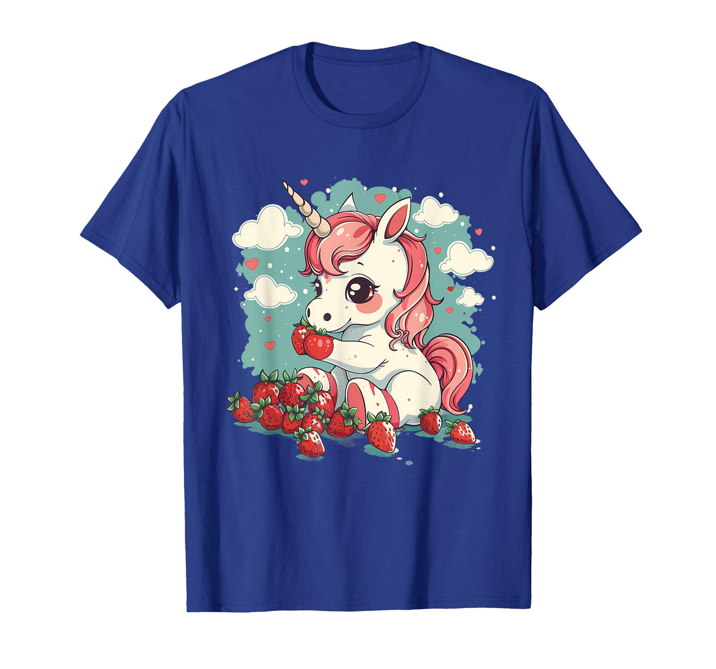 Strawberry Unicorn Cute Strawberries Fruit Animal Lover T-Shirt