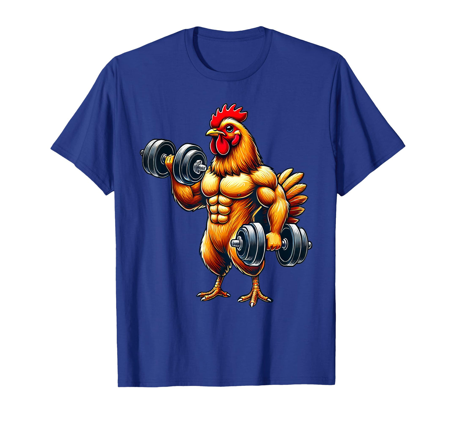Chicken Powerlifting Weightlifting Gym Apparel Unisex-Adults & Kids T-Shirt Black Small Classic Fit Modern Humorous Animal-Themed T-Shirt
