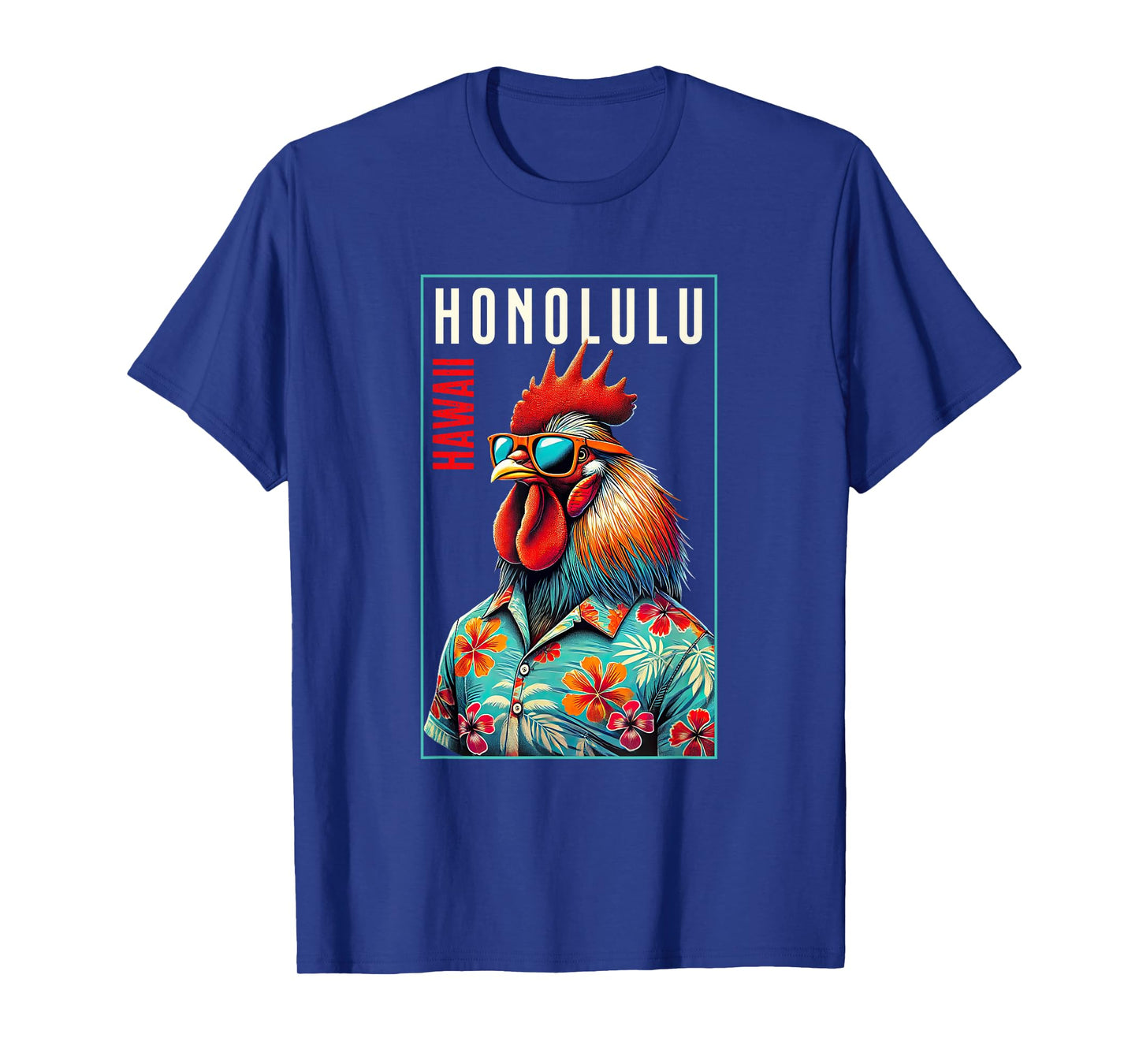 Honolulu Hawaii Beach Chicken Rooster Lover Men Women Girls Kids T-Shirt