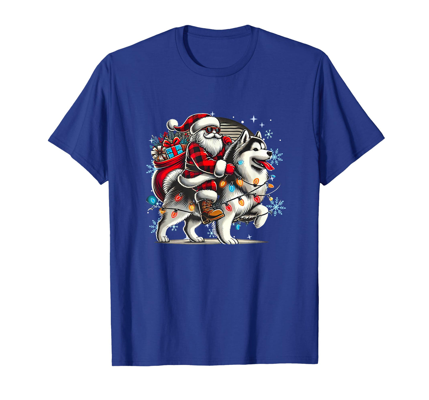 Alaskan Malamute Christmas Xmas Alaskan Malamute Lover T-Shirt