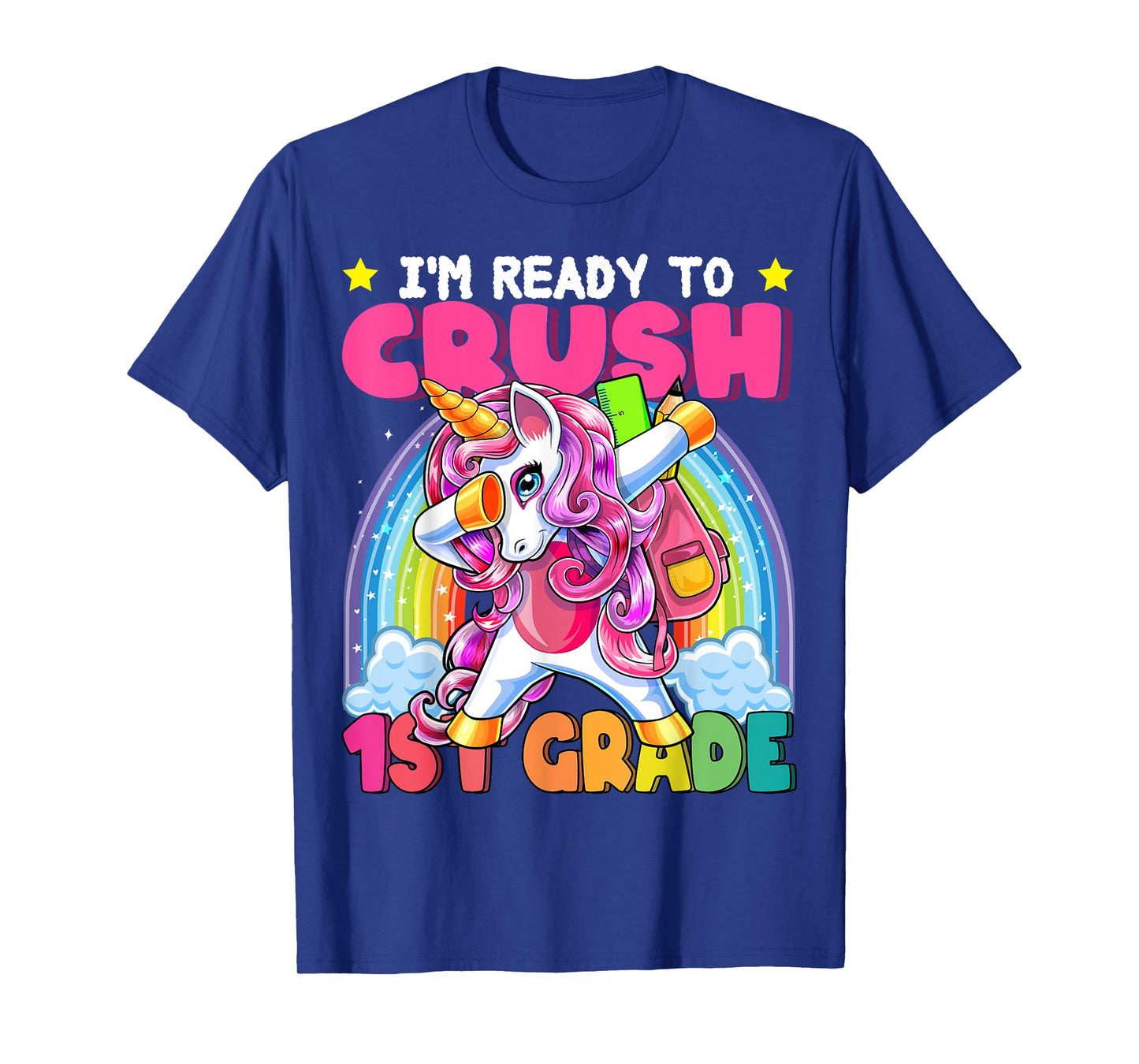 Crush 1st Grade Dabbing Unicorn Back to School Girls Gift T-Shirt