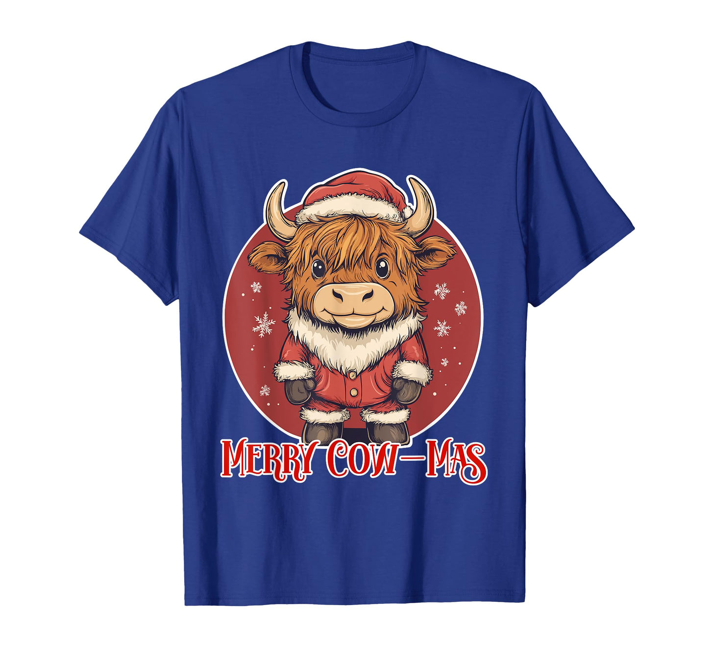 Xmas Merry Cow-Mas Cute Highland Cow Christmas T-Shirt