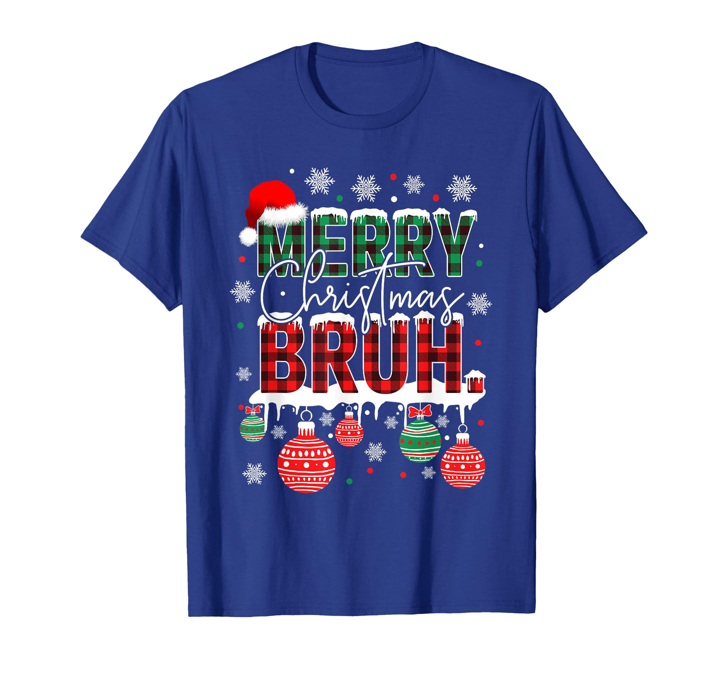 Bruh Meme Funny Saying Bro Greeting Teens Boys Men Christmas T-Shirt