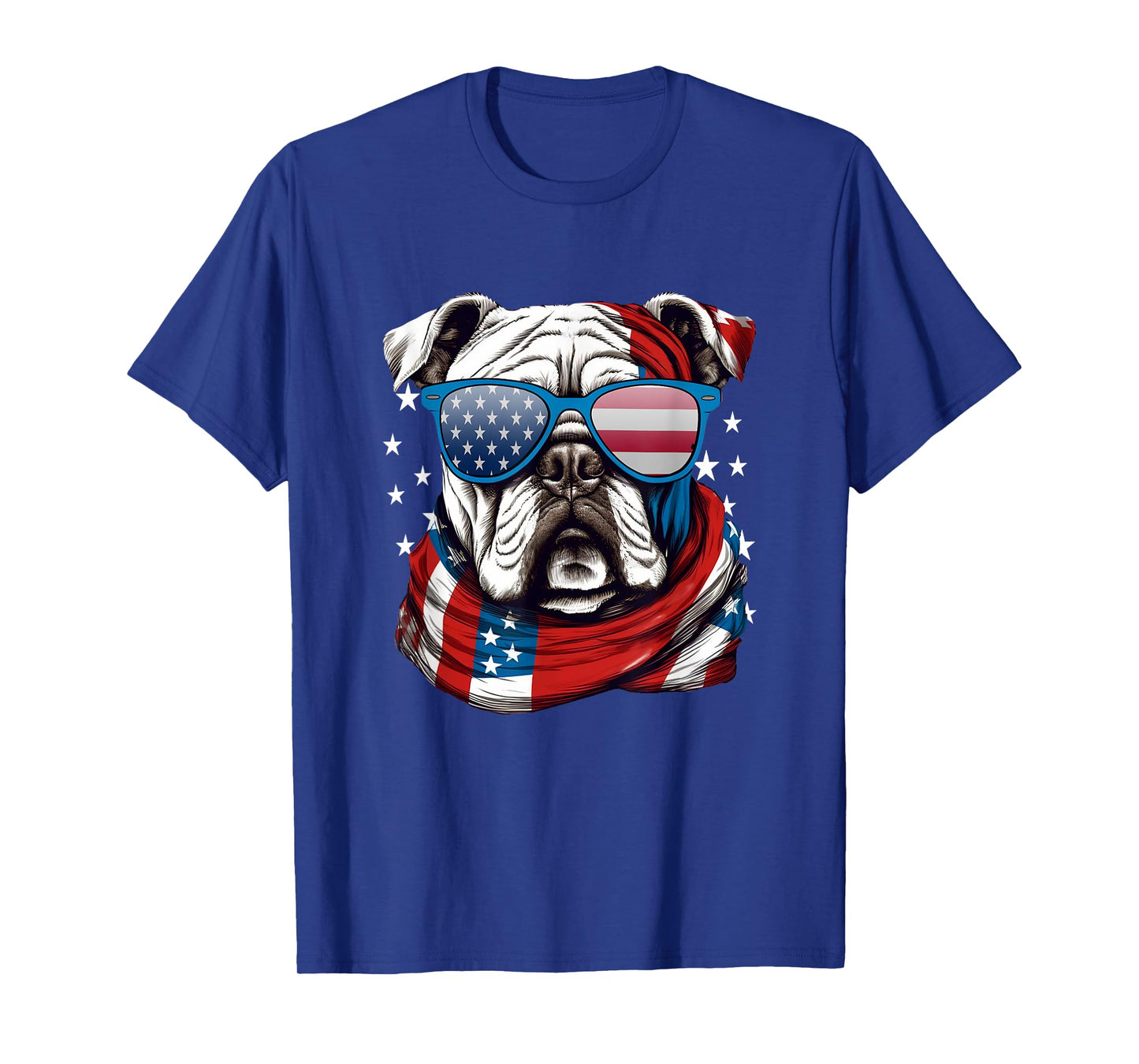 American Bulldog, USA Flag Independence 4th of July Day T-Shirt