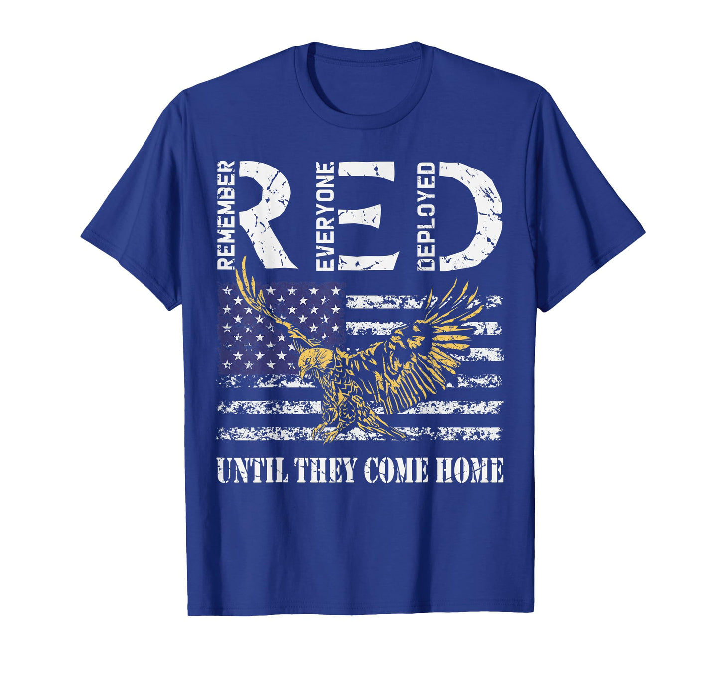 On Friday We Wear Red Retro American Flag Eagle RED Friday T-Shirt