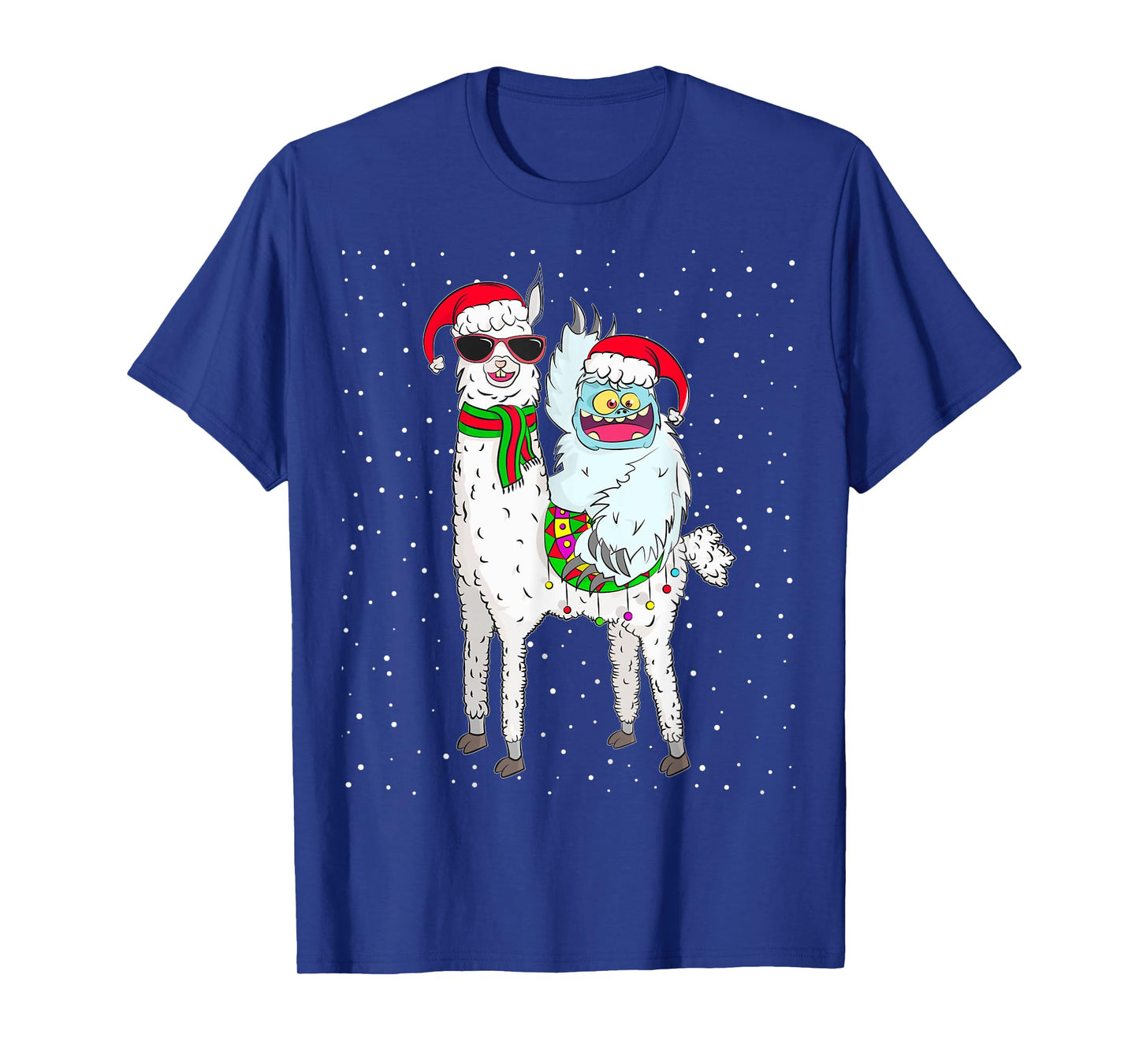 Yeti To Party Santa Hat Llama Christmas Pajama Xmas Gift T-Shirt