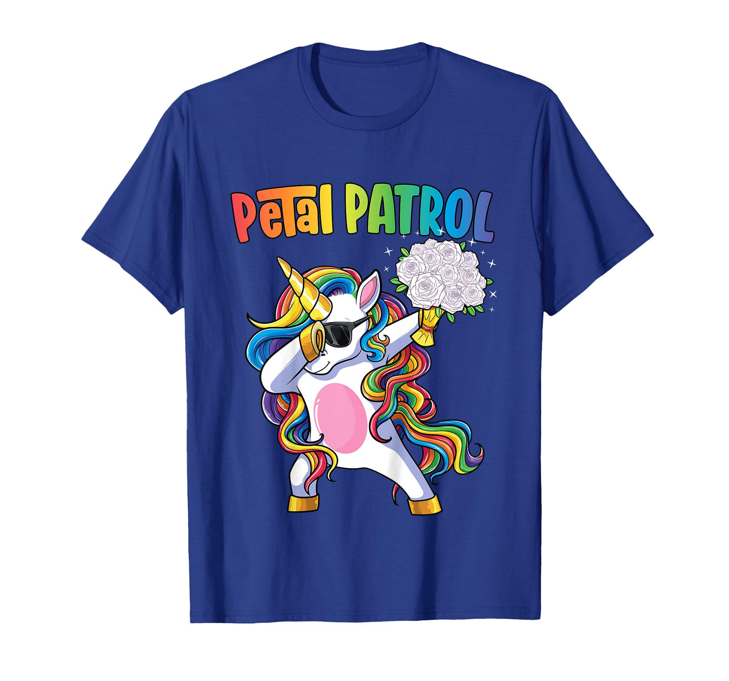 Petal Patrol Shirt Flower Girl Unicorn Girls Wedding T-Shirt