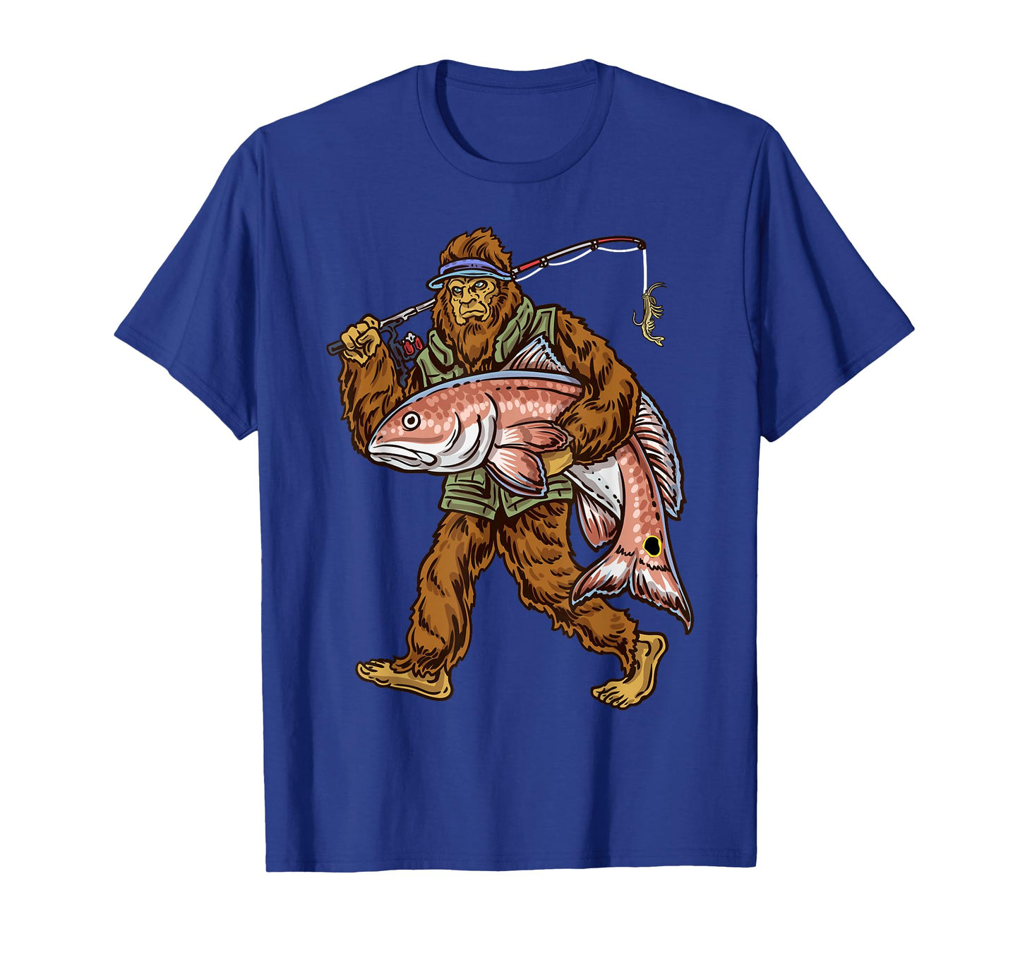 Redfish Fishing Hunting Bigfoot Fishermen T-Shirt