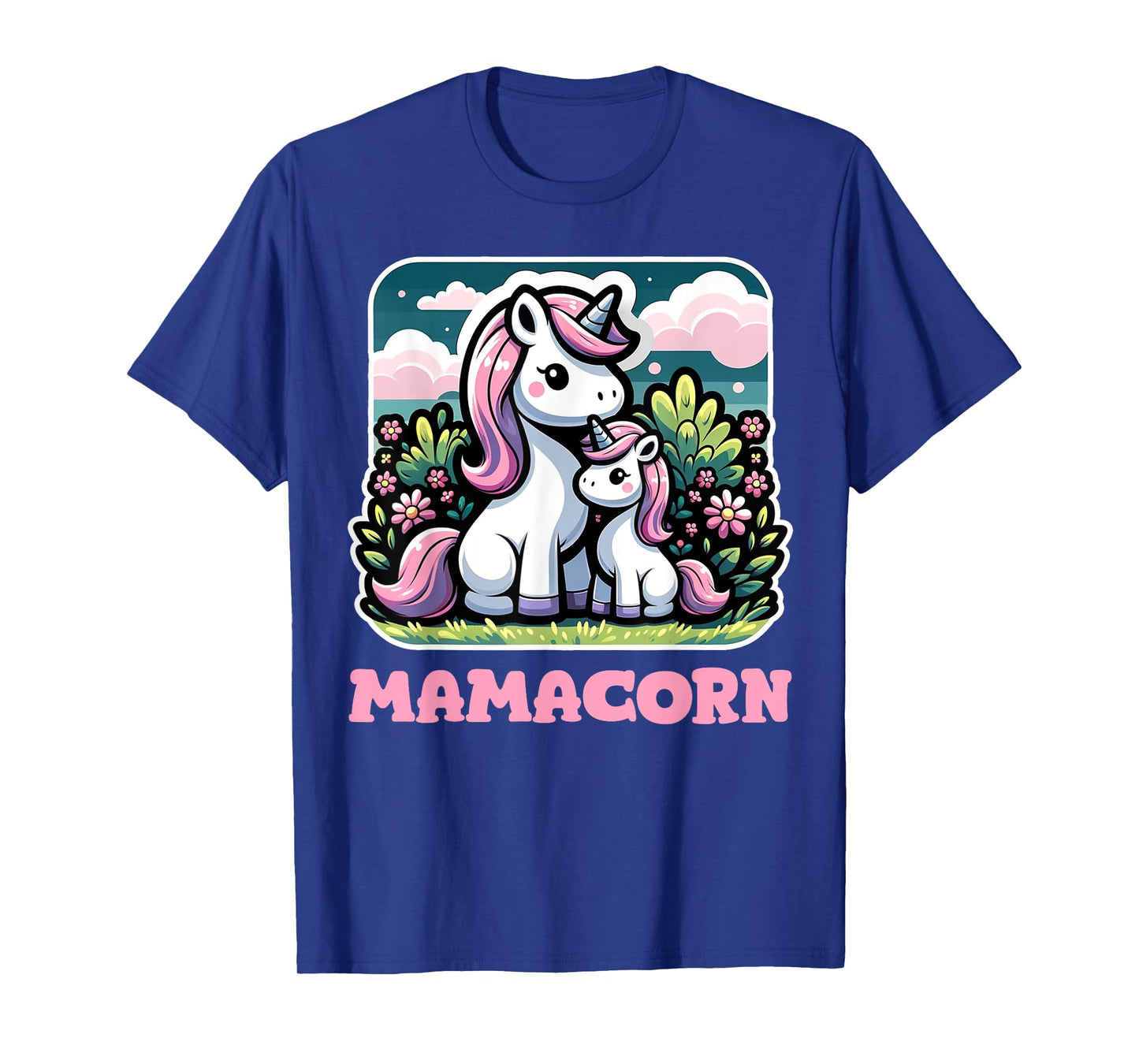 Mamacorn For Women Funny Unicorn Mom Graphic T-Shirt