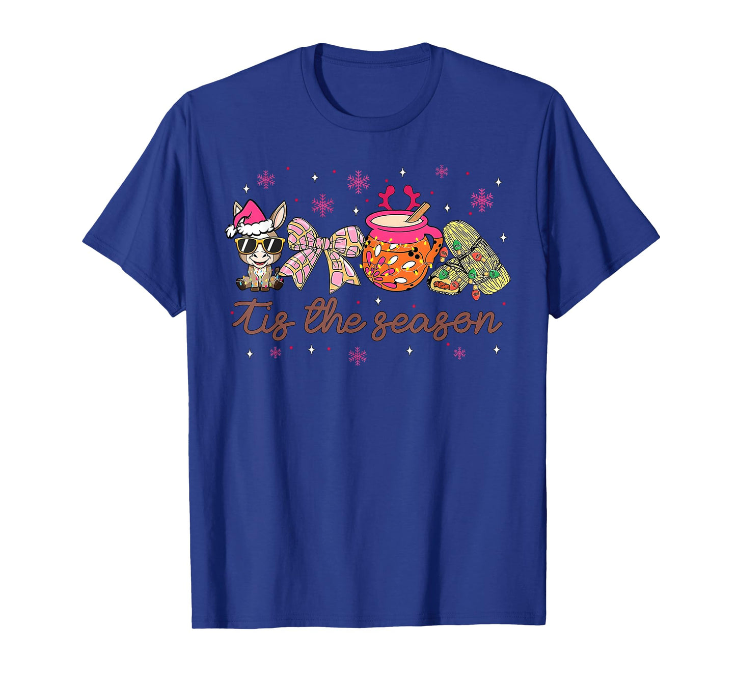 Tis The Season Tamales Mexican Coquette Bow Cafe De Olla T-Shirt