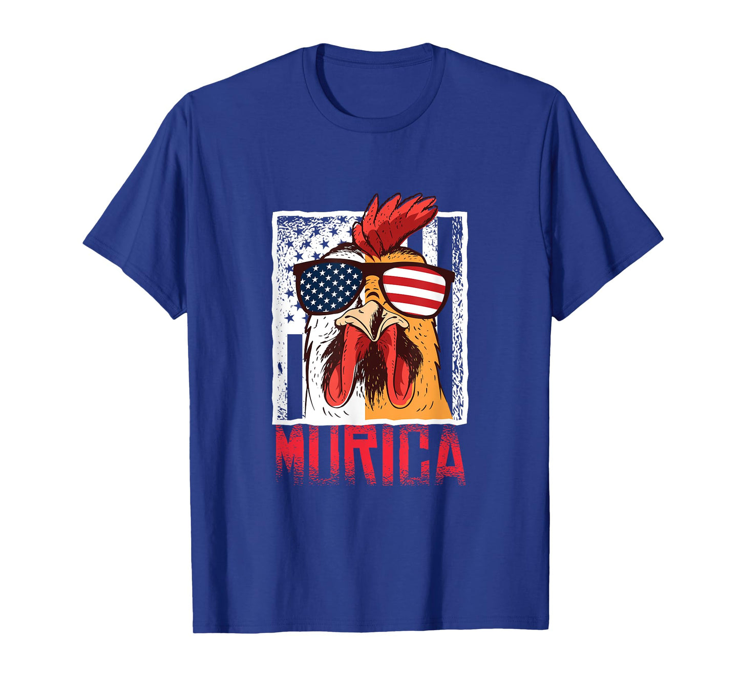 Merica Sunglasses Cock Funny Rooster Murica T-Shirt