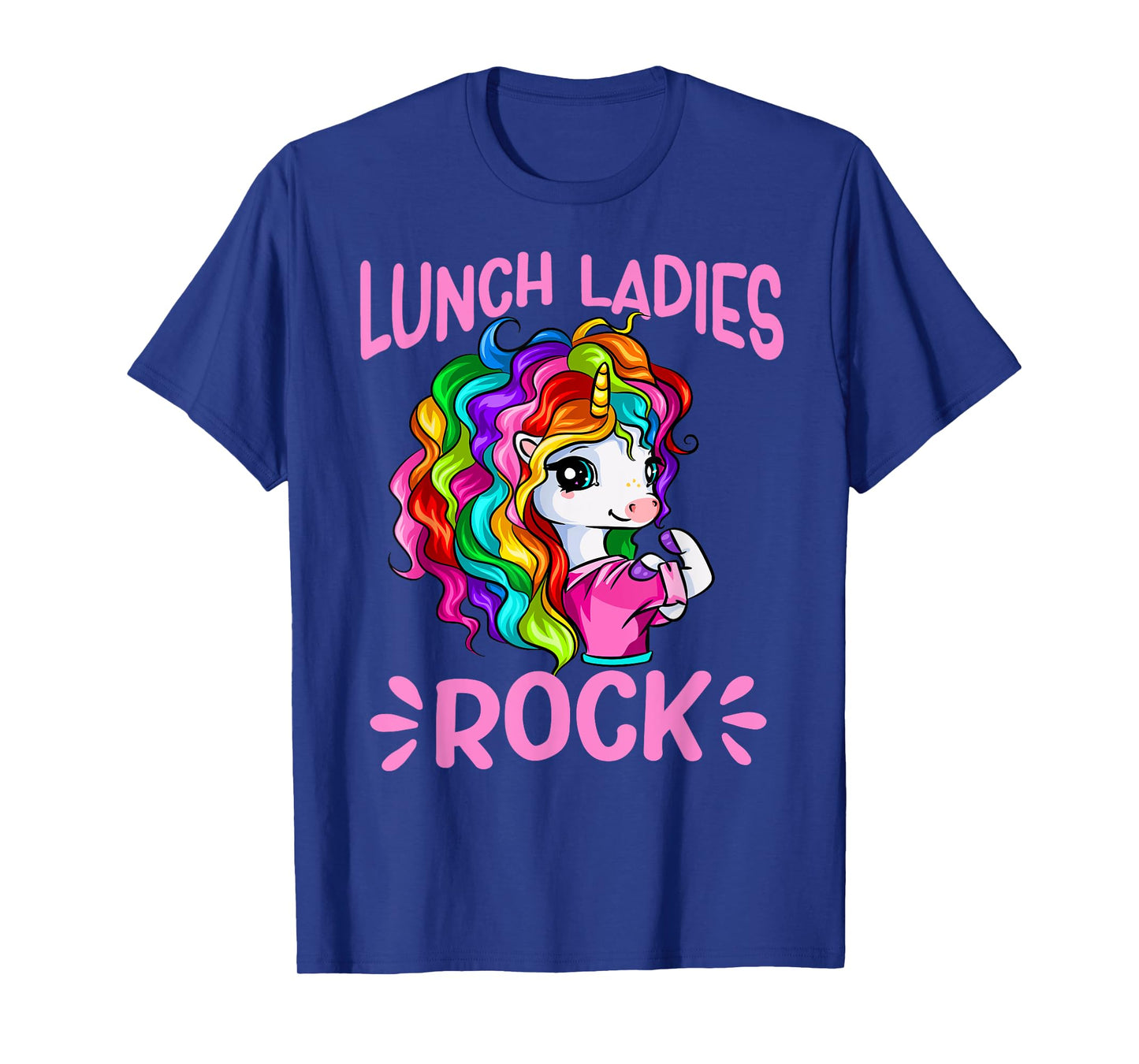 Lunch Ladies Rock Cute Unicorn Chef Cook Funny Lunch Lady T-Shirt
