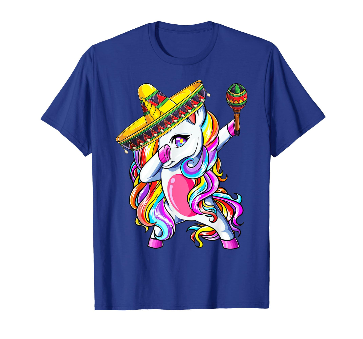 Dabbing Unicorn Cinco de Mayo Kids Girls Mexican Sombrero T-Shirt