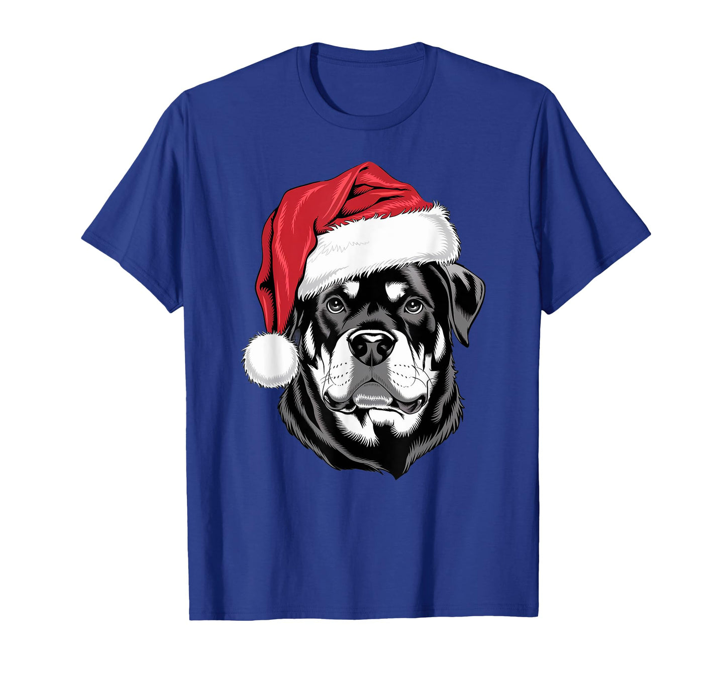 Joyful Rottie Santa Dog on Rottweiler Christmas T-Shirt