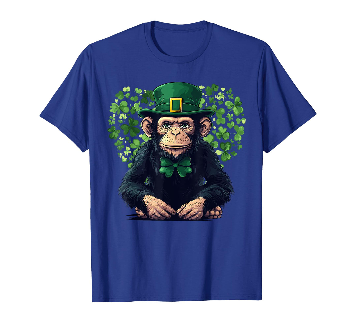 Funny St. Patricks Day Monkey Lucky Shamrock Irish Wildlife T-Shirt