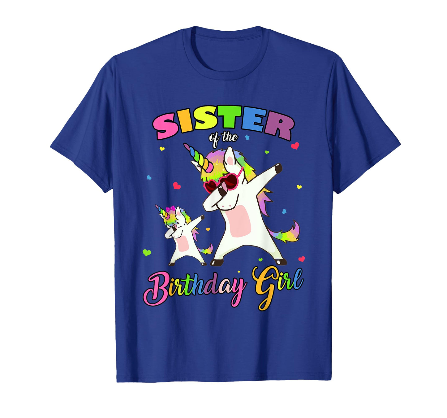 Sister of the Birthday Girl Unicorn Birthday Princess Dab T-Shirt