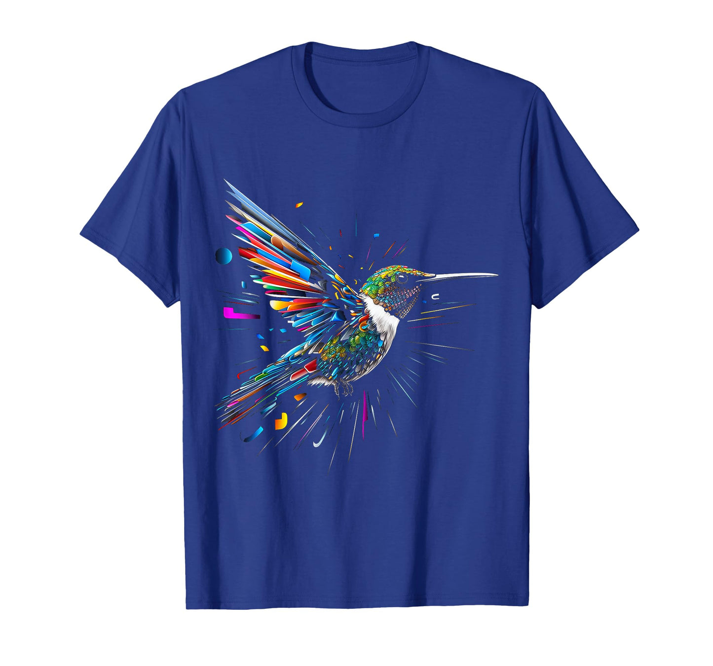Hummingbird Art Colorful Animal Polygon Bird Hummindgbird T-Shirt