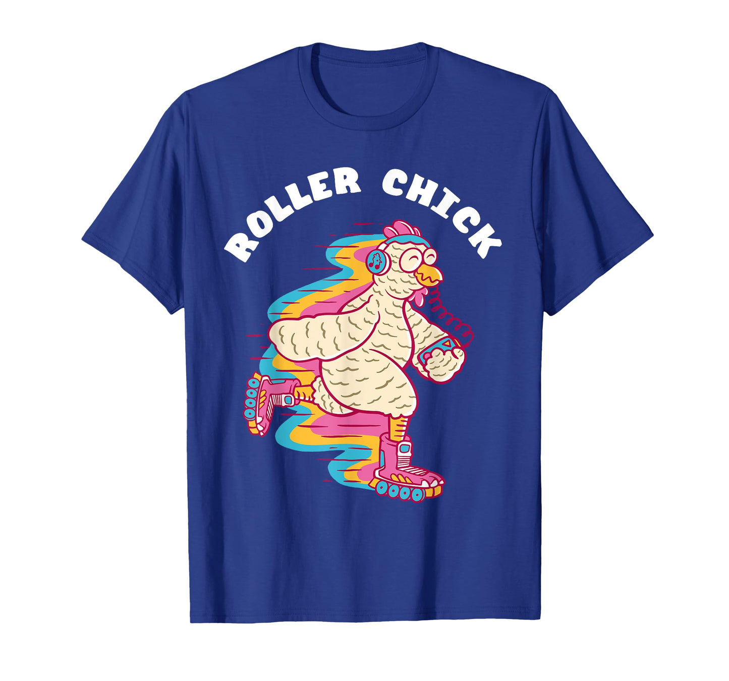 Roller Chick Roller Skater Chicken 80s Roller Skating T-Shirt