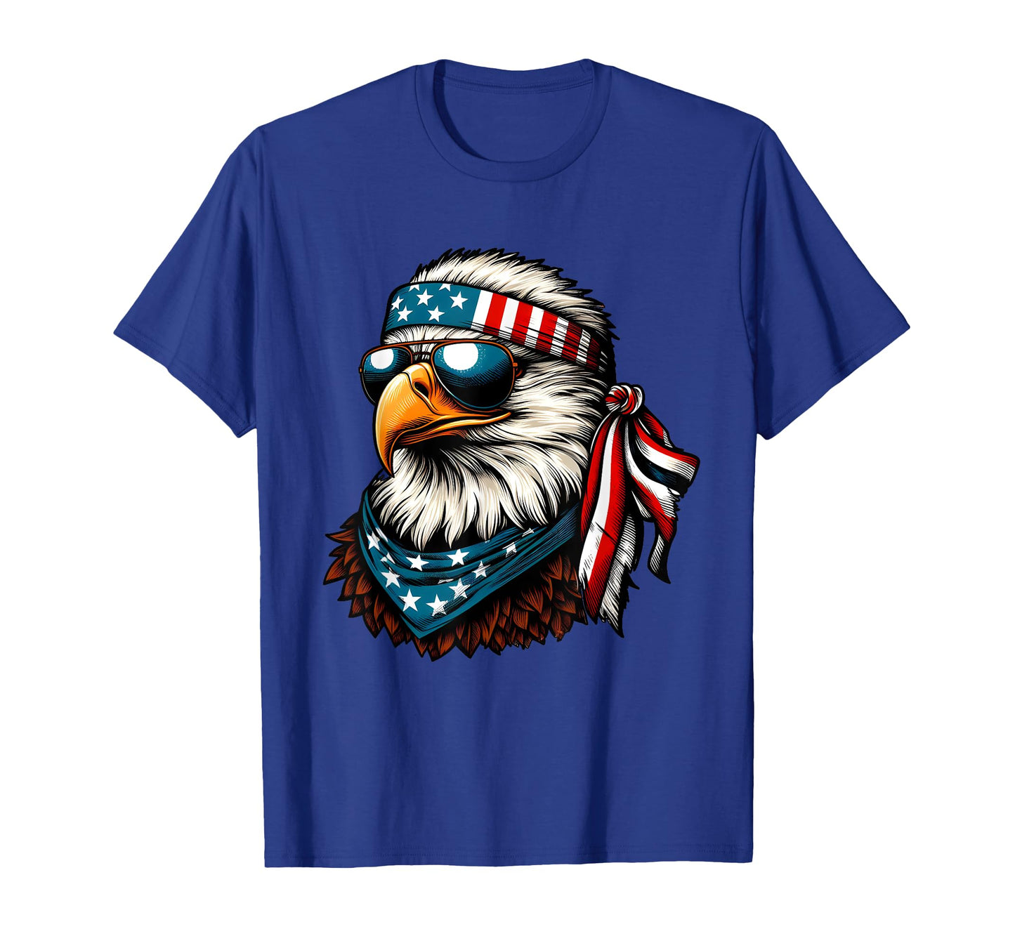 Eagle Mullet Patriotic 4th of July Patriot USA American Flag T-Shirt