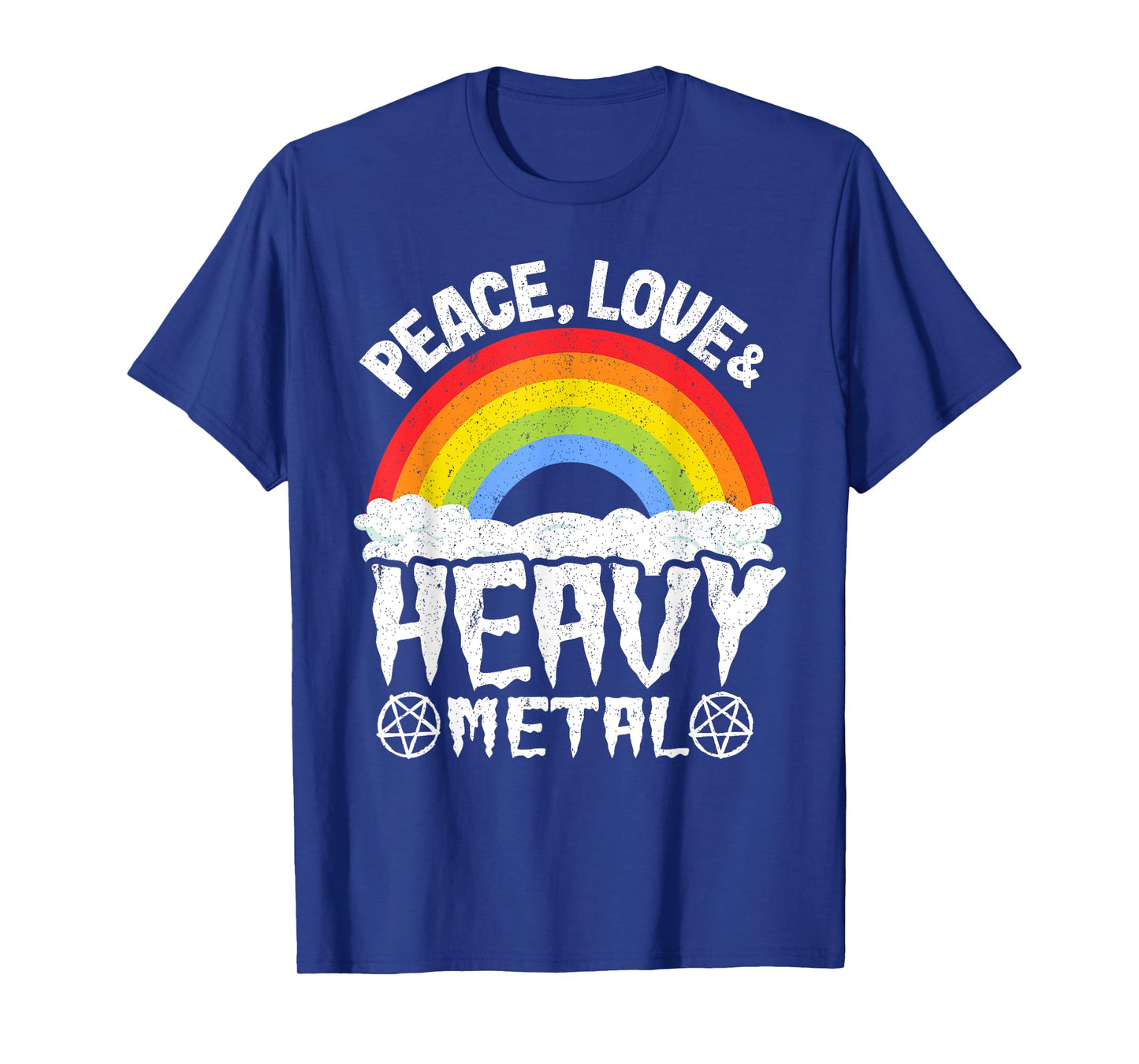Kids Band Metal Rainbow Unicorn Peace Love & Heavy Metal T-Shirt
