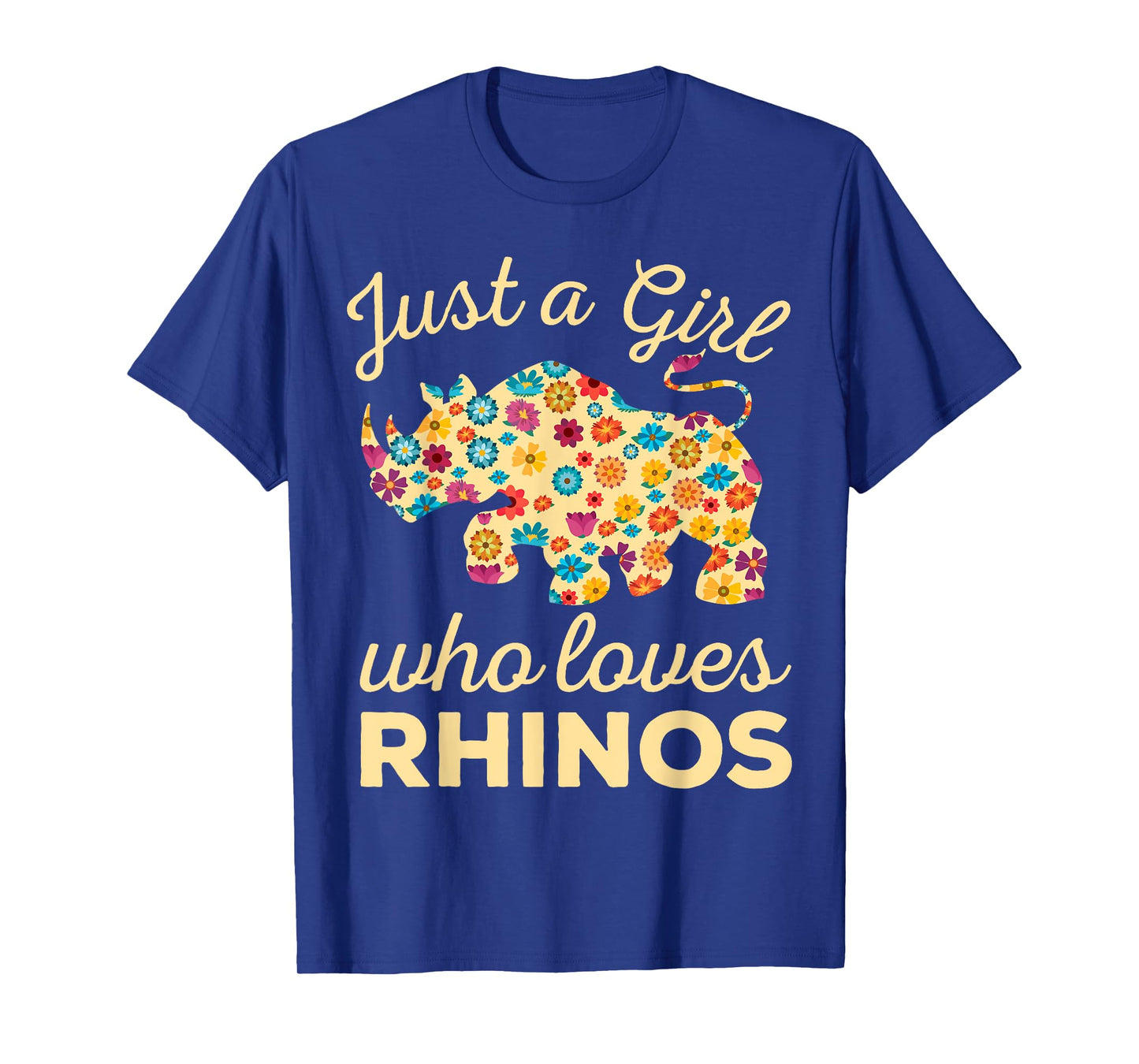Just A Girl Who Loves Rhinos Rhinoceros Horn Safari Wildlife T-Shirt