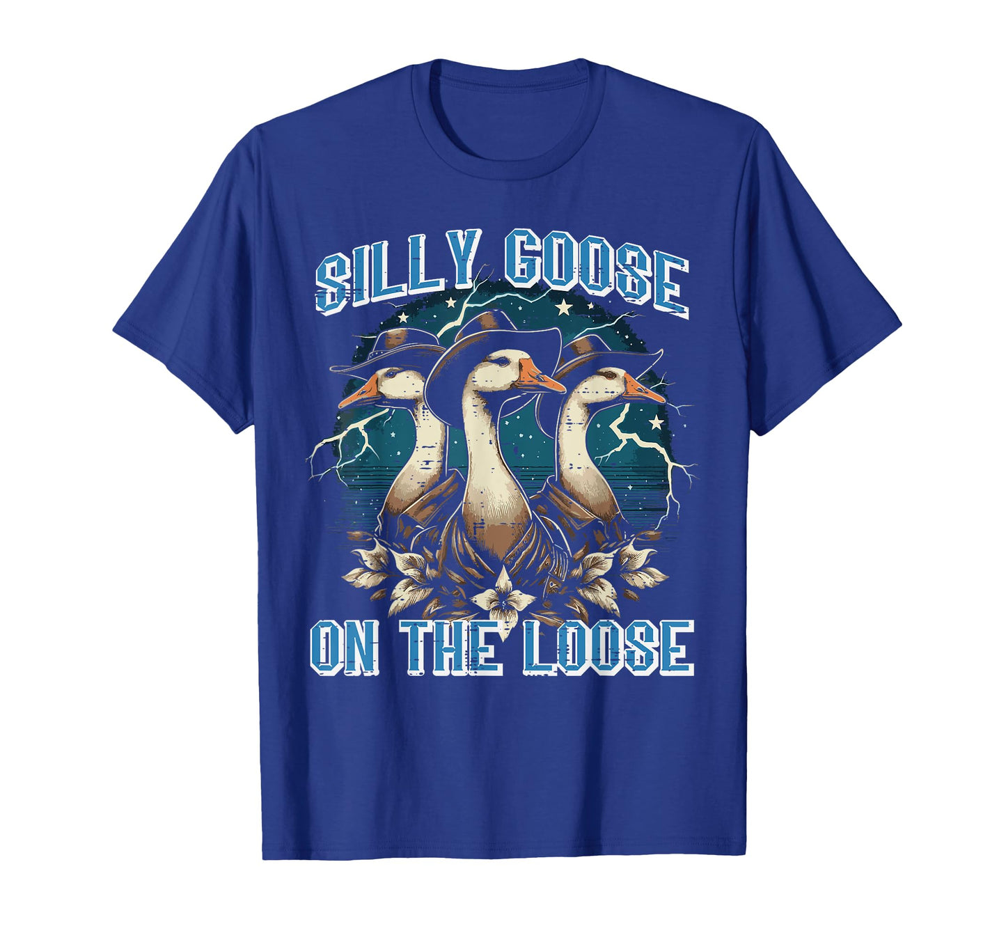 Goose Silly On Loose Geese Lightning Electric Women Men Kids T-Shirt