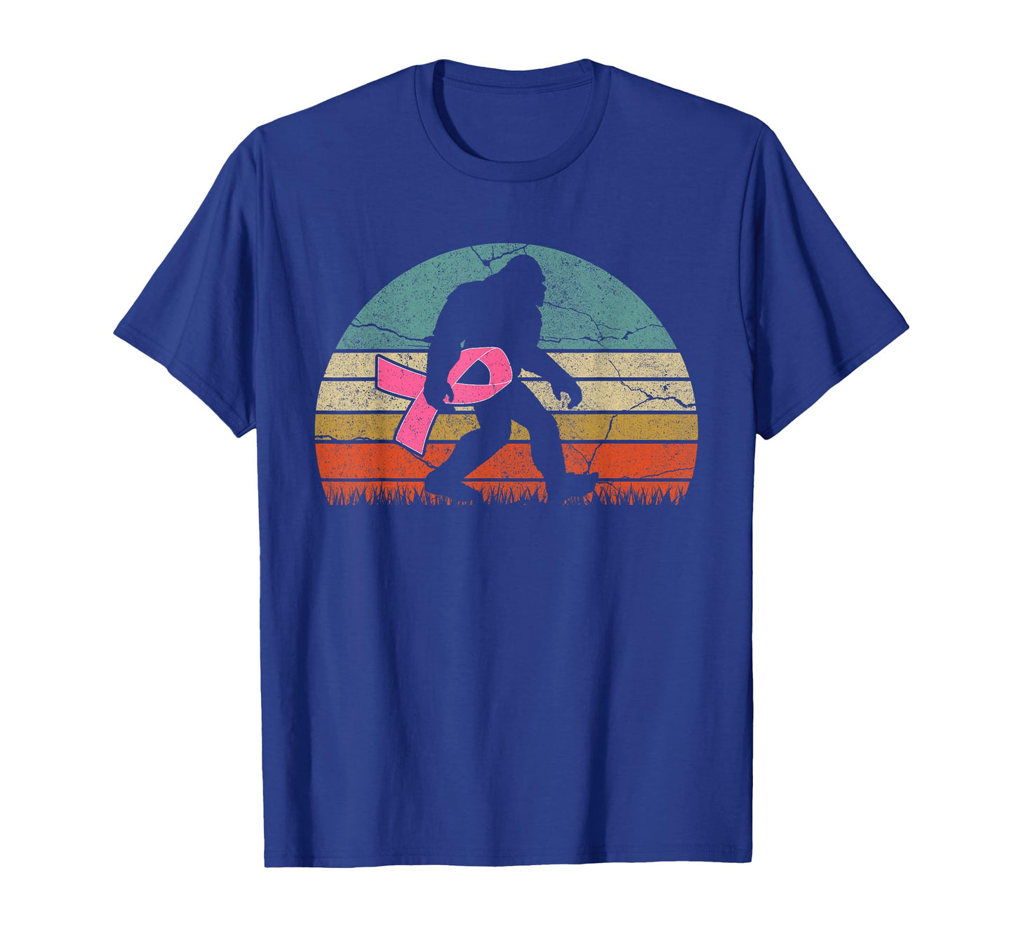 breast cancer survivor Vintage Bigfoot women womens T-Shirt
