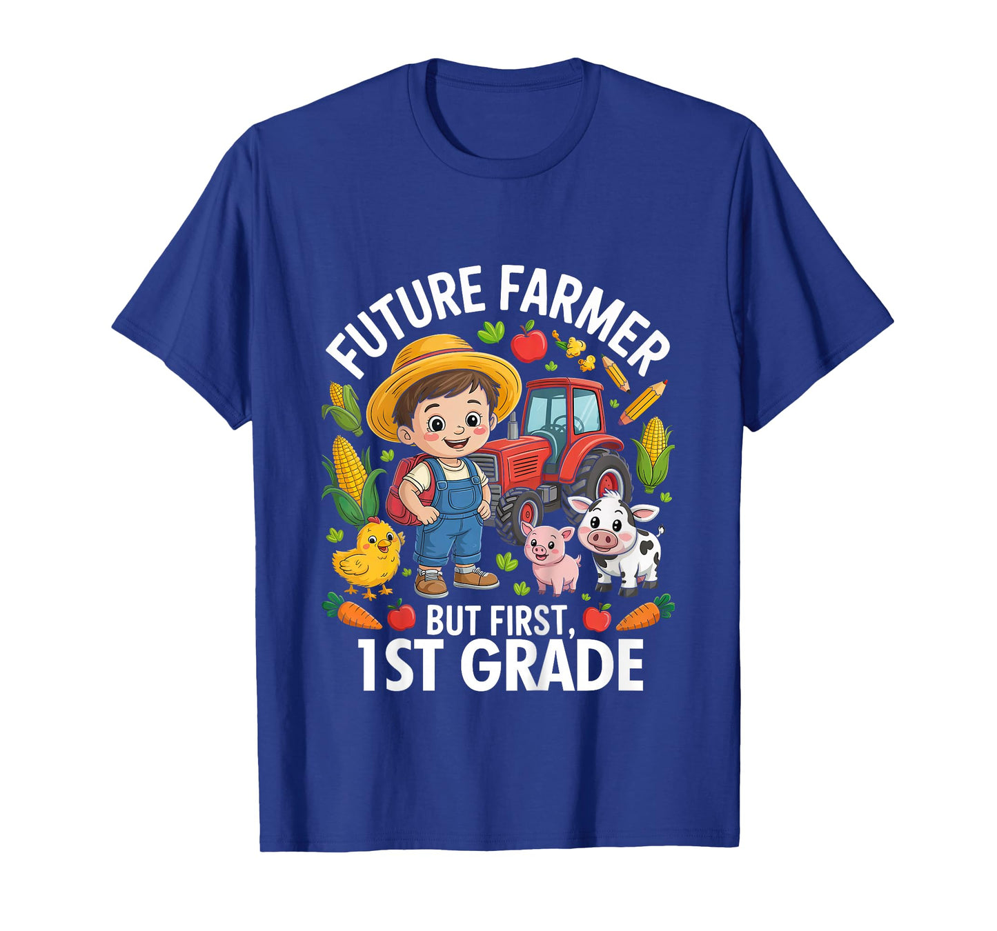Kids Future Farmer 1st Grade Student Back to School Boy Kids T-Shirt