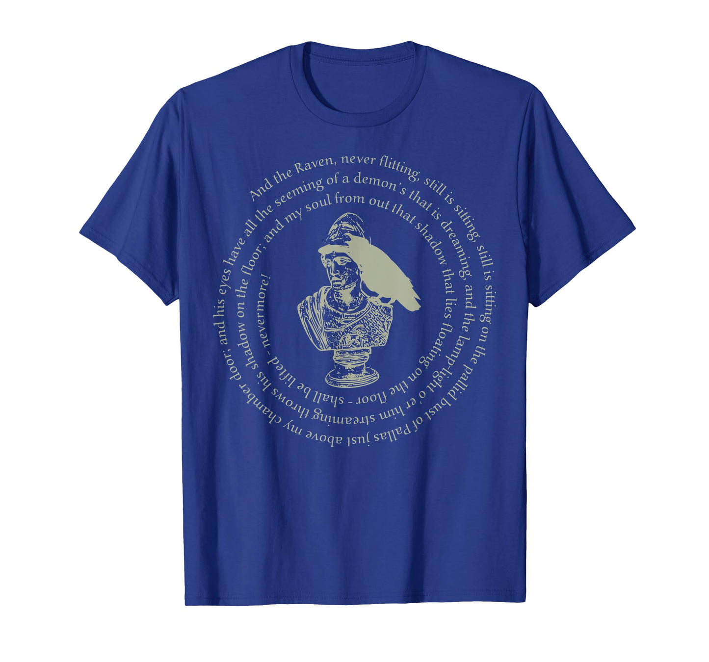 Edgar Allan Poe Raven Poem - Bust Of Pallas Athena 2 T-Shirt