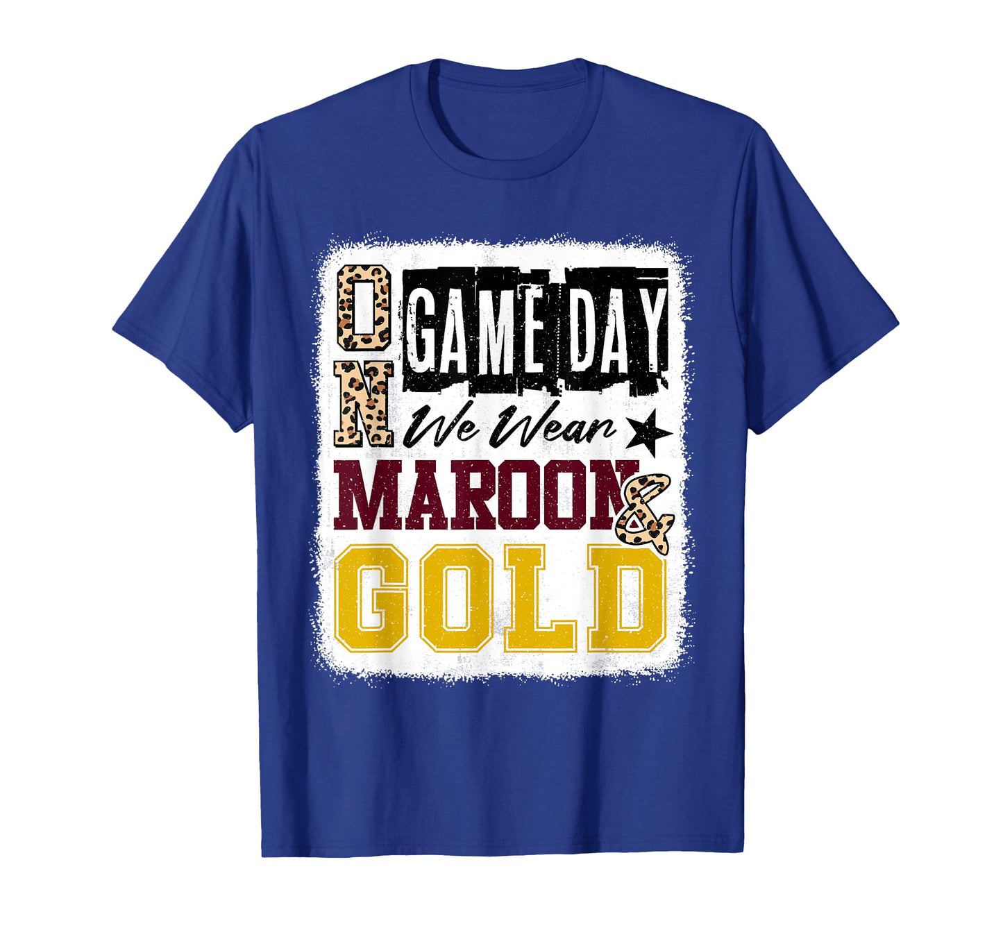 On Gameday Football We Wear Maroon And Gold School Spirit T-Shirt