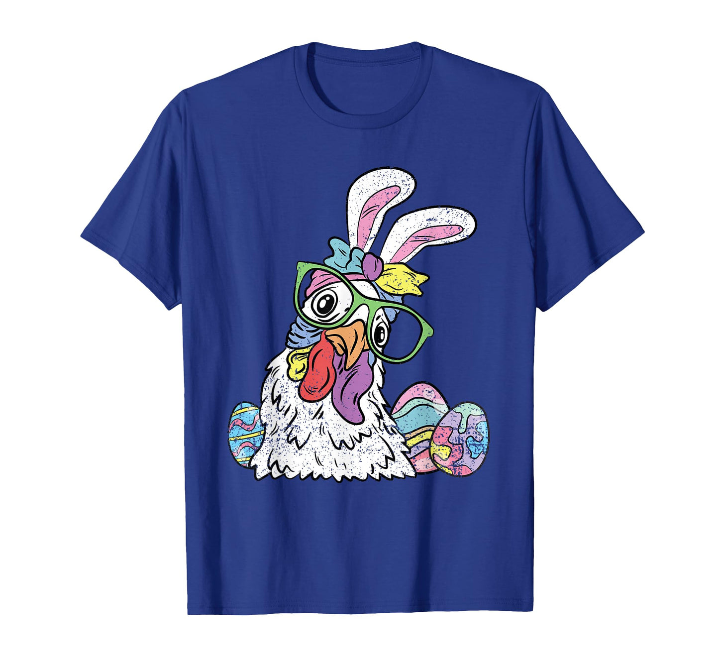 Chicken Egg Hunting Easter Bunny Ears Farm Animal Spring T-Shirt