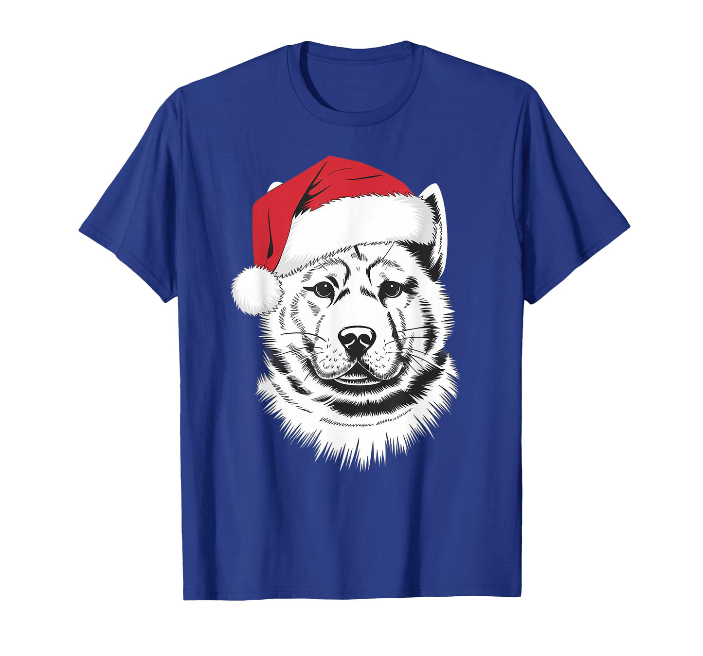 Joyful Akita Santa Dog on Akita Christmas T-Shirt