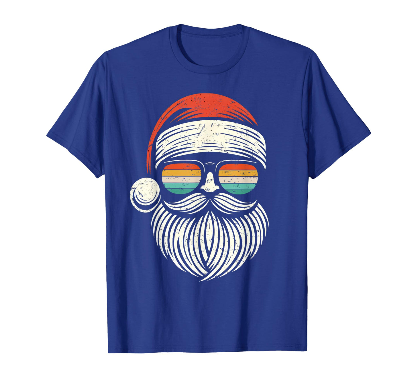 Christmas Santa Face Retro Sunglasses Xmas Men Women Kids T-Shirt