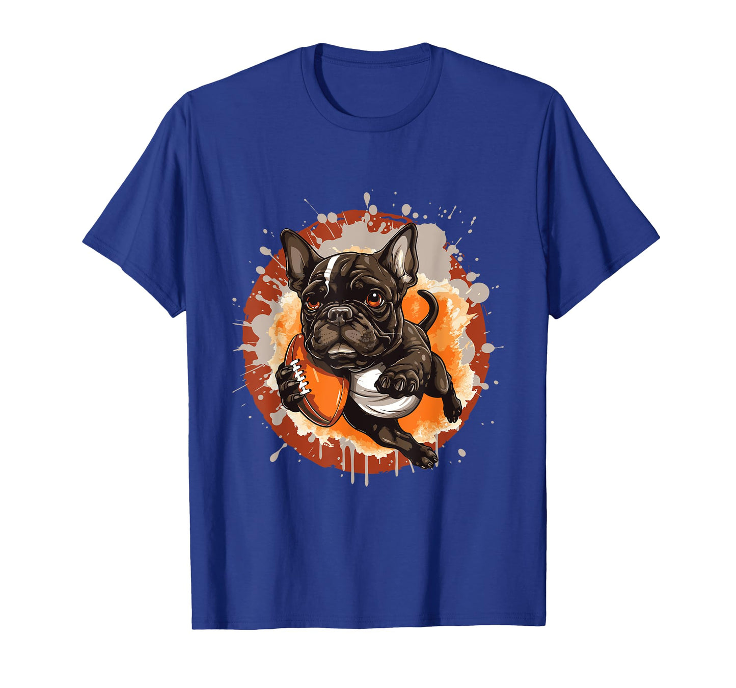 French Bulldog Dog Playing American Football T-Shirt
