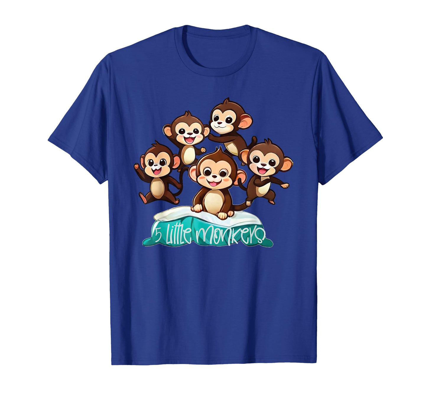 Cool Five Little Monkeys Jumping on The Bed for kids T-Shirt